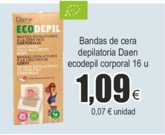 FROIZ Bandas de cera depilatoria daen ecodepil corporal 16 u oferta