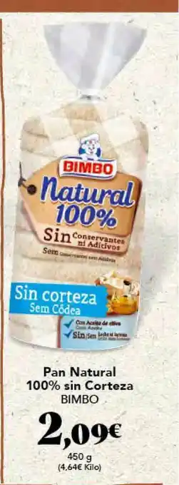 Gadis Pan Natural 100% sin Corteza Bimbo 450g oferta