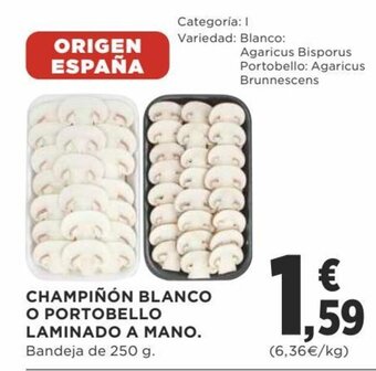 Supercor Champiñón blanco o portobello laminado a mano oferta
