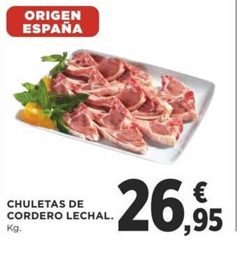 Supercor Chuletas de cordero lechal oferta