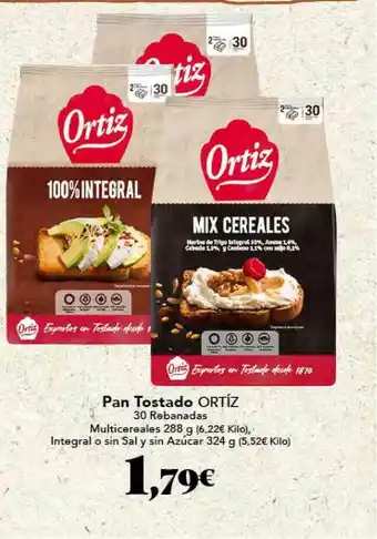 Gadis Ortíz Pan Tostado 288g oferta