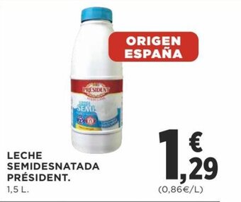 Supercor Leche semidesnatada président oferta