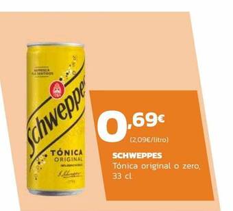Supermercados Lupa Schweppes tónica original o zero oferta