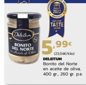 Supermercados Lupa Deleitum bonito del norte en aceite de oliva oferta