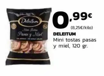 Supermercados Lupa Deleitum mini tostas pasas y miel oferta