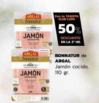 Supermercados Lupa Bonnatur de argal jamón cocido oferta