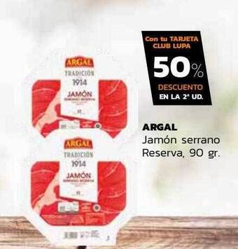 Supermercados Lupa Argal jamón serrano reserva oferta