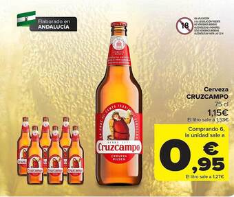 Carrefour Cerveza cruzcampo oferta