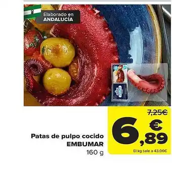 Carrefour Patas de pulpo cocido embumar oferta