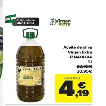 Carrefour Aceite de oliva virgen extra iznaoliva oferta
