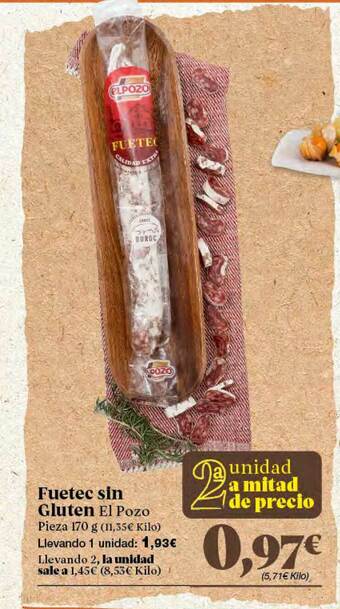 Gadis Fuetec Sin Gluten El Pozo oferta