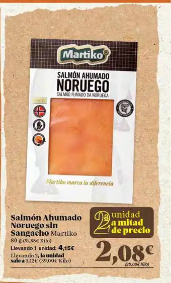 Gadis Salmón Ahumado Noruego Sin Sangacho Martiko 80g oferta