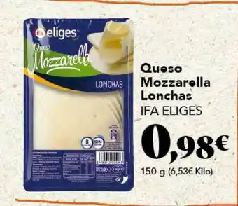 Gadis Queso Mozzarella Lonchas Ifa Eliges 150g oferta