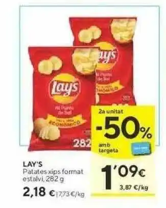 Caprabo Lay's Patates Xips Format 282g oferta