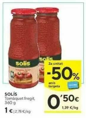 Caprabo Solís Tomáquet Fregit 360g oferta