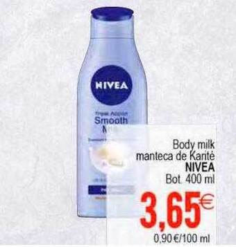 Plenus Supermercados Body milk manteca de karité nivea oferta