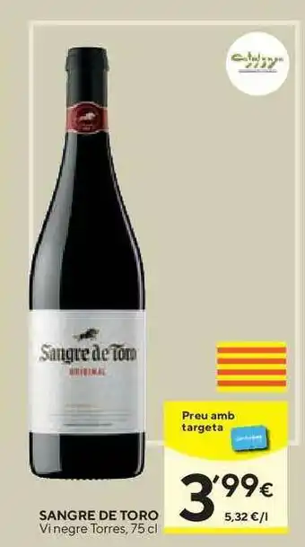 Caprabo Sangre De Toro Vinegre Torres 75cl oferta