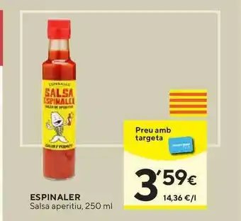 Caprabo Espinaler Salsa Aperitiu 250ml oferta