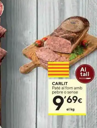 Caprabo Carlit Paté Al Forn Ambb Pebre O Sense oferta