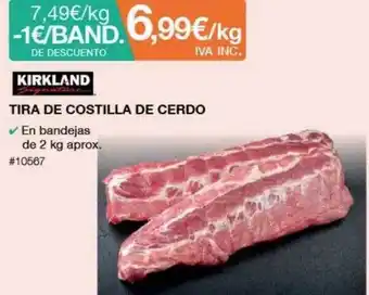 Costco Kirkland tira de costilla de cerdo oferta