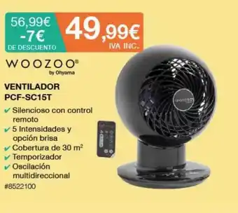Costco Woozoo ventilador pcf-sc15t oferta
