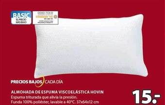 JYSK Almohada de espuma viscoelástica hovin oferta