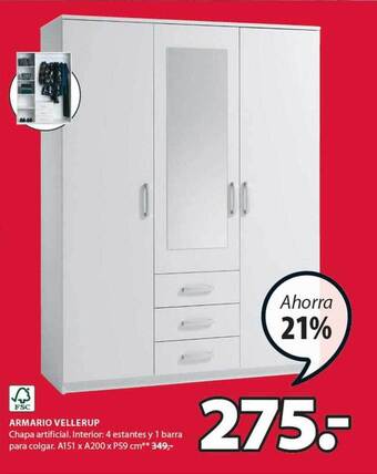 JYSK Armario vellerup oferta