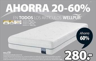 JYSK Wellpur colchón de espuma gold f110 oferta