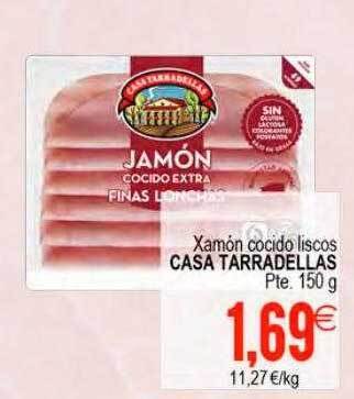 Plenus Supermercados Xamón cocido liscos casa tarradellas oferta