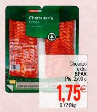 Plenus Supermercados Chourizo extra spar oferta