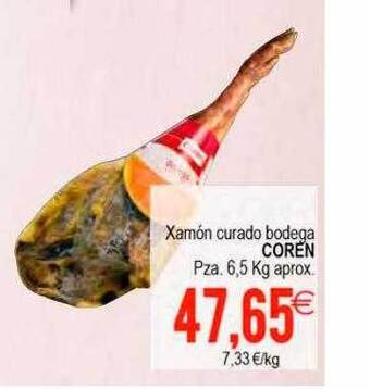 Plenus Supermercados Xamón curado bodega coren oferta