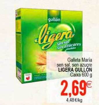 Plenus Supermercados Galleta maria sen sal sen azucre ligera gullón oferta