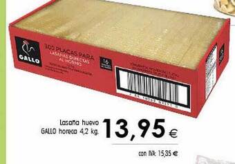 Cash Ifa Lasaña huevo gallo horeca oferta