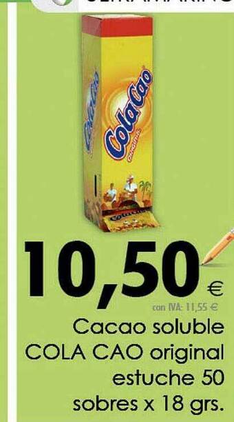 Cash Ifa Cacao soluble cola cao original estuche 50 sobres oferta