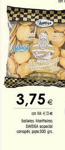Cash Ifa Galletas mariñeiras daveiga especial canapés oferta