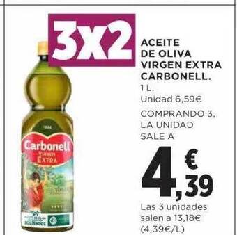 Hipercor Aceite de oliva virgen extra carbonell oferta