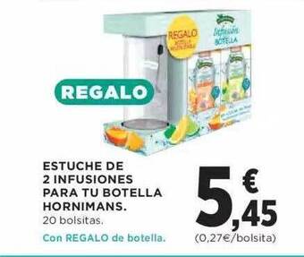Hipercor Estuche de 2 infusiones para tu botella hornimans oferta