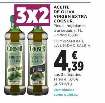 Hipercor Aceite de oliva virgen extra coosur oferta