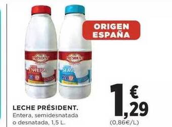 Hipercor Leche président oferta