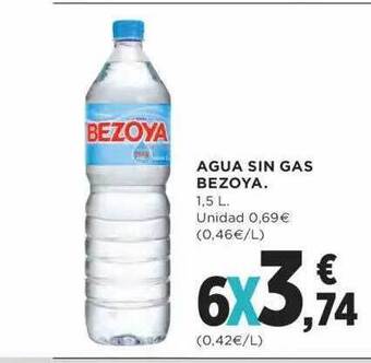 Hipercor Agua sin gas bezoya oferta