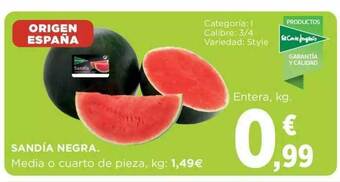 Hipercor Sandía negra oferta
