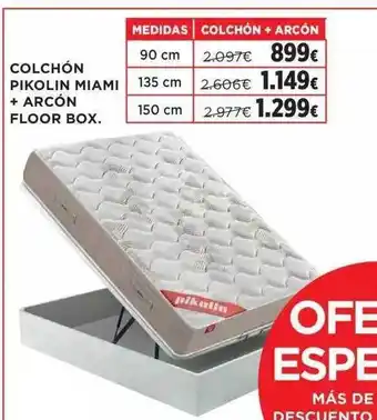 Hipercor Colchón pikolin miami + arcón floor box oferta