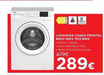Hipercor Lavadora carga frontal beko wra 7613 bwr oferta