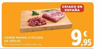 Hipercor Carne magra o picada de añojo oferta
