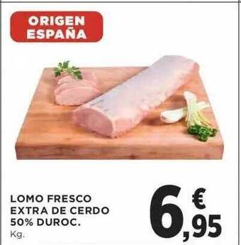 Hipercor Lomo fresco extra de cerdo 50% duroc oferta