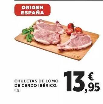Hipercor Chuletas de lomo de cerdo ibérico oferta