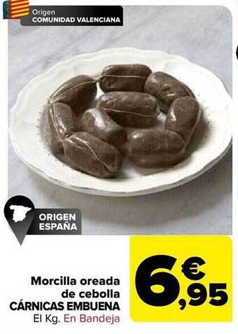 Carrefour Morcilla oreada de cebolla cárnicas embuena oferta