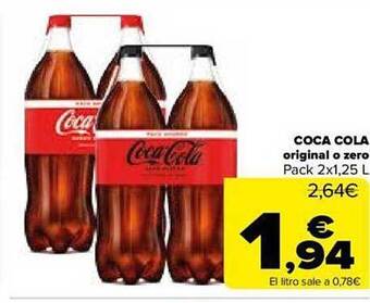 Carrefour Coca cola original o zero oferta