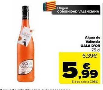 Carrefour Aigua de valència gala d'or oferta