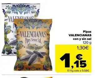 Carrefour Pipas valencianas con y sin sal oferta